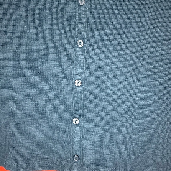 Wild Fable Women's Form-Fitting Crop Top Cotton Button Style Navy Size M - Picture 4 of 5